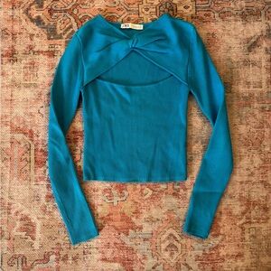 Zara Ribbed Long Sleeve Top